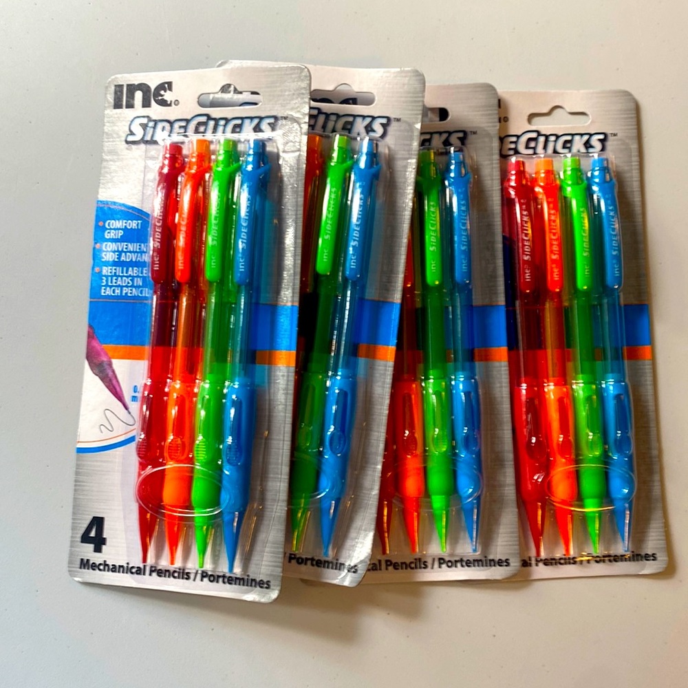 BNIB INC SideClicks Mechanical pencils 4 packs of 4